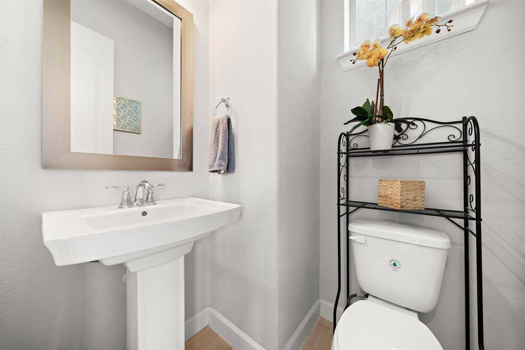 Half bath off of living/dining area