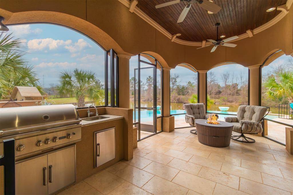 Outdoor kitchen.