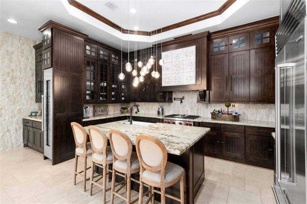 Look at this amazing chandelier that was added.