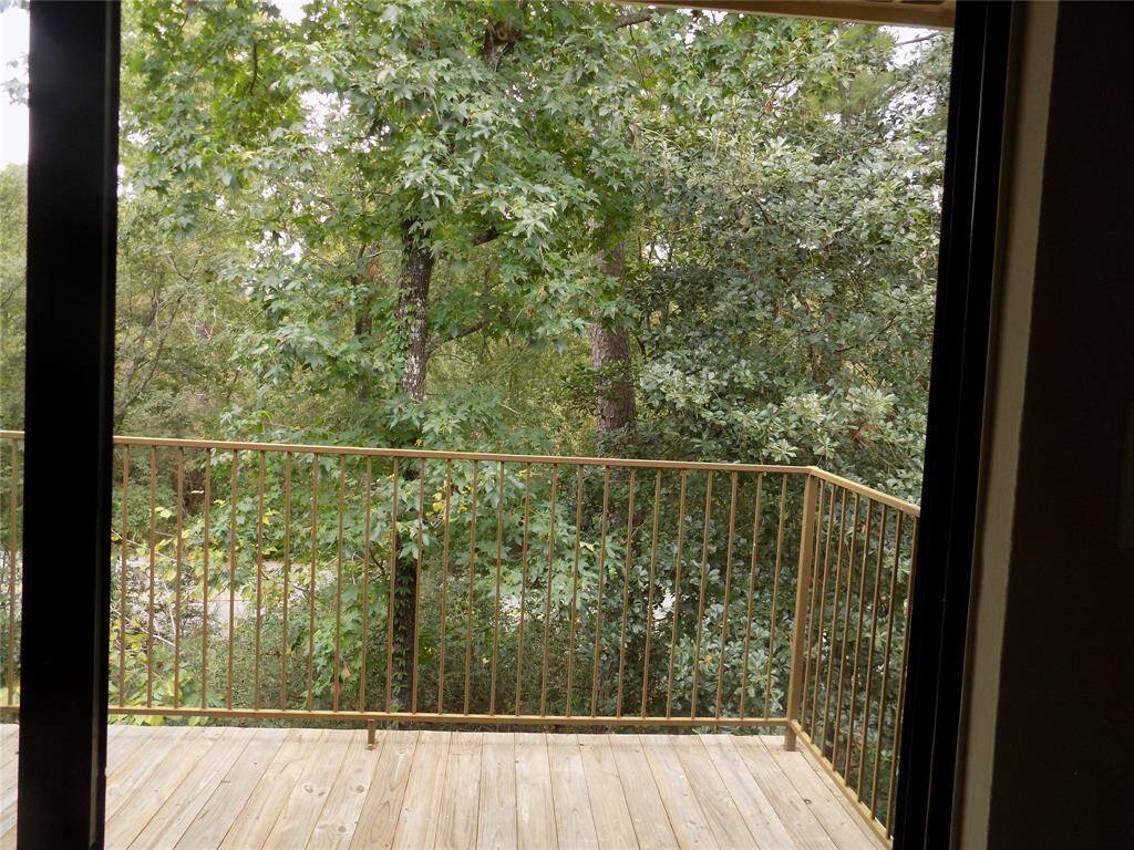 Access to private patio deck through sliding glass door