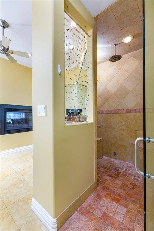 Multiple shower heads and sauna
