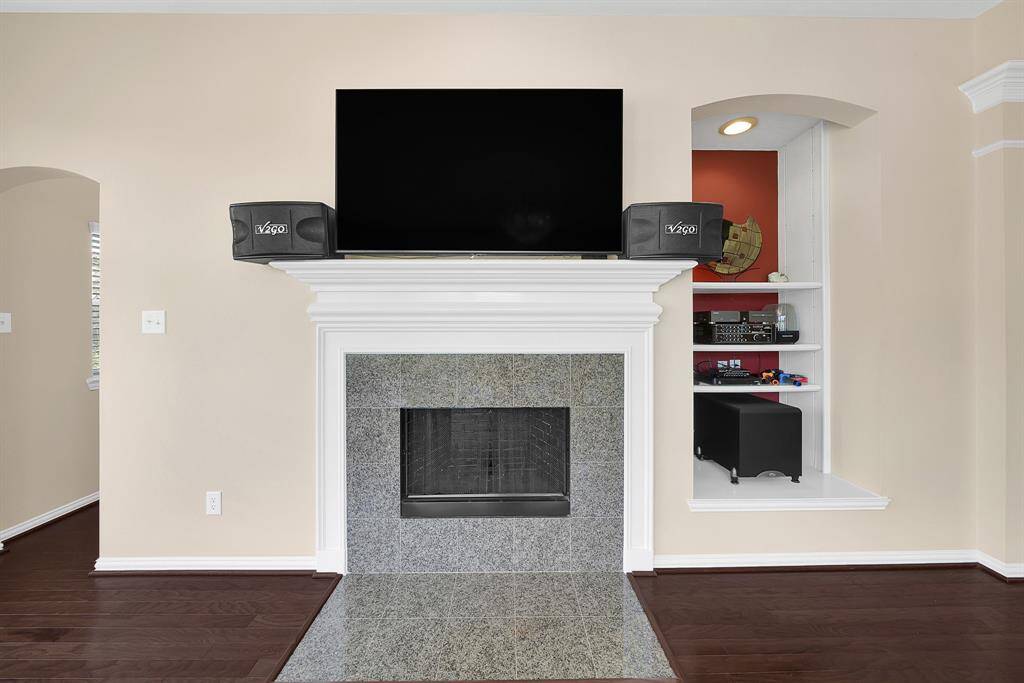 Alternate view of the fireplace
