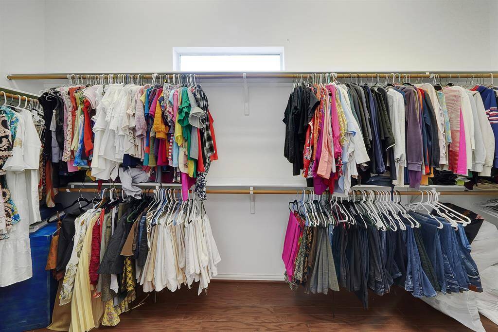 Spacious primary closet