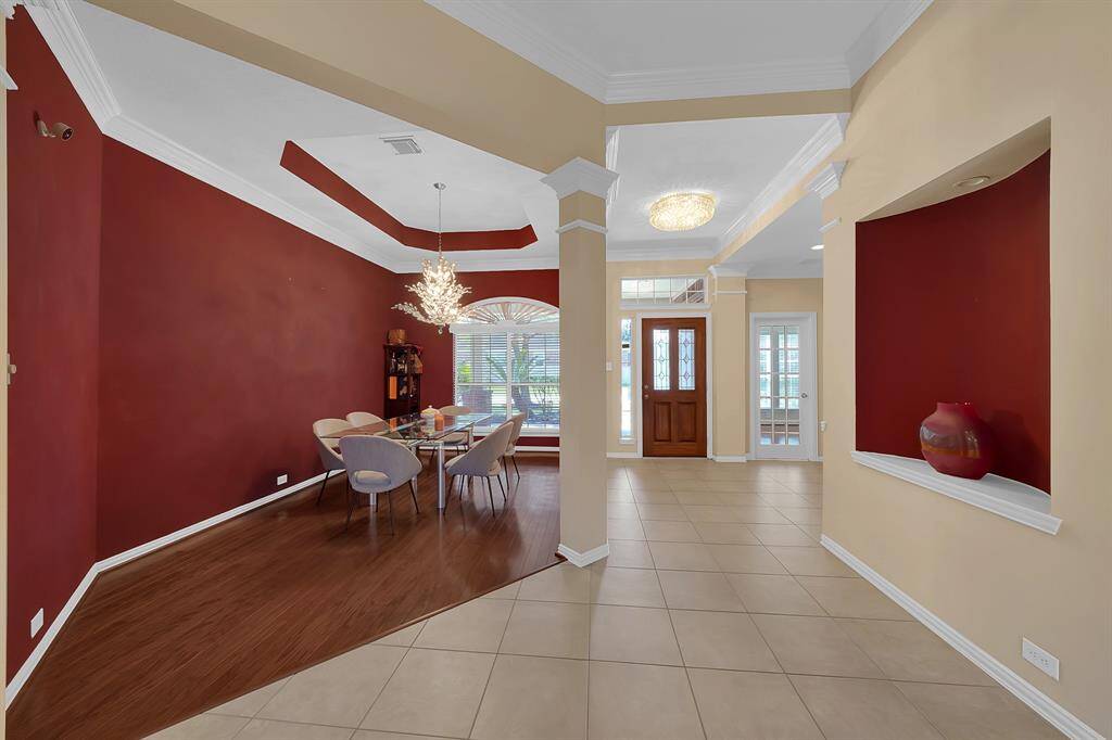 Alternate view of the formal dining room.