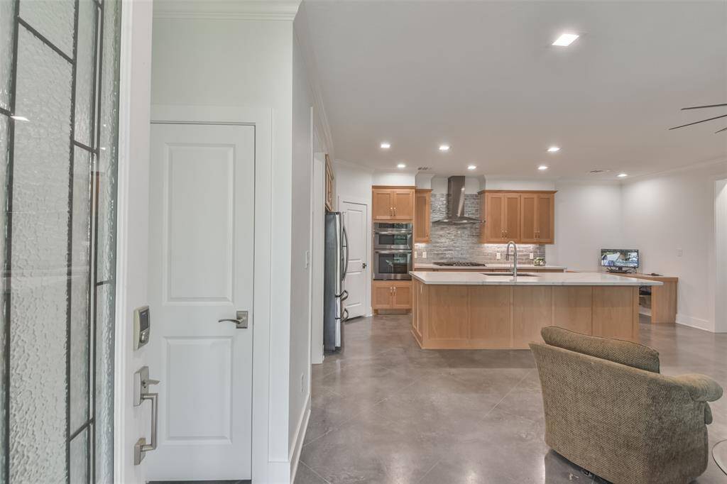 Additional perspective of the entry and living space