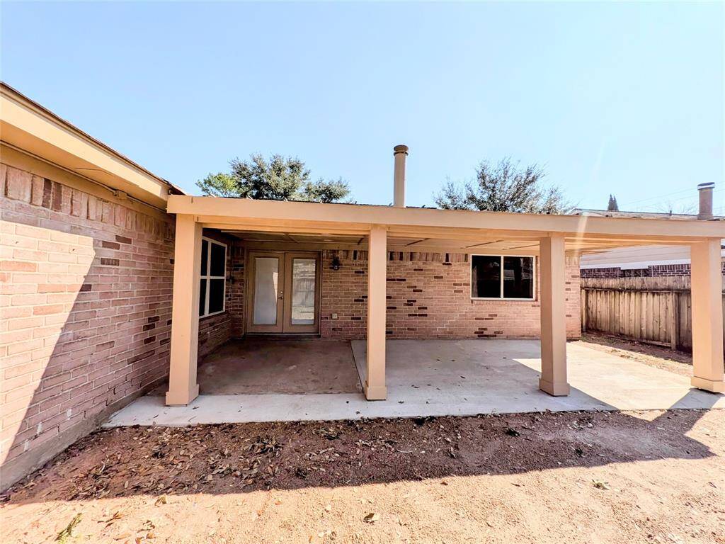 Covered patio area