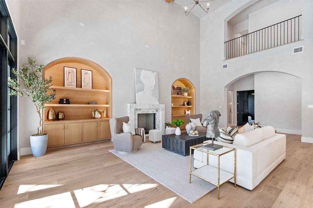 The entire space is designed to create a harmonious balance between comfort, style, and luxury.