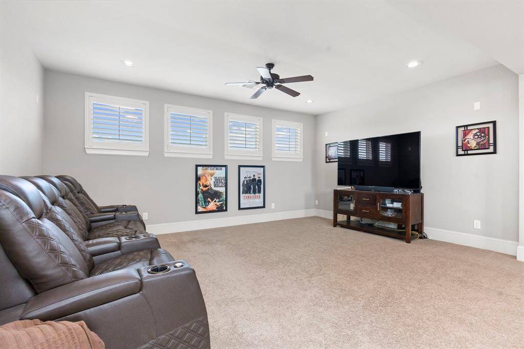 A dedicated media room, perfect for all the sports lovers—watch every game in style and comfort!