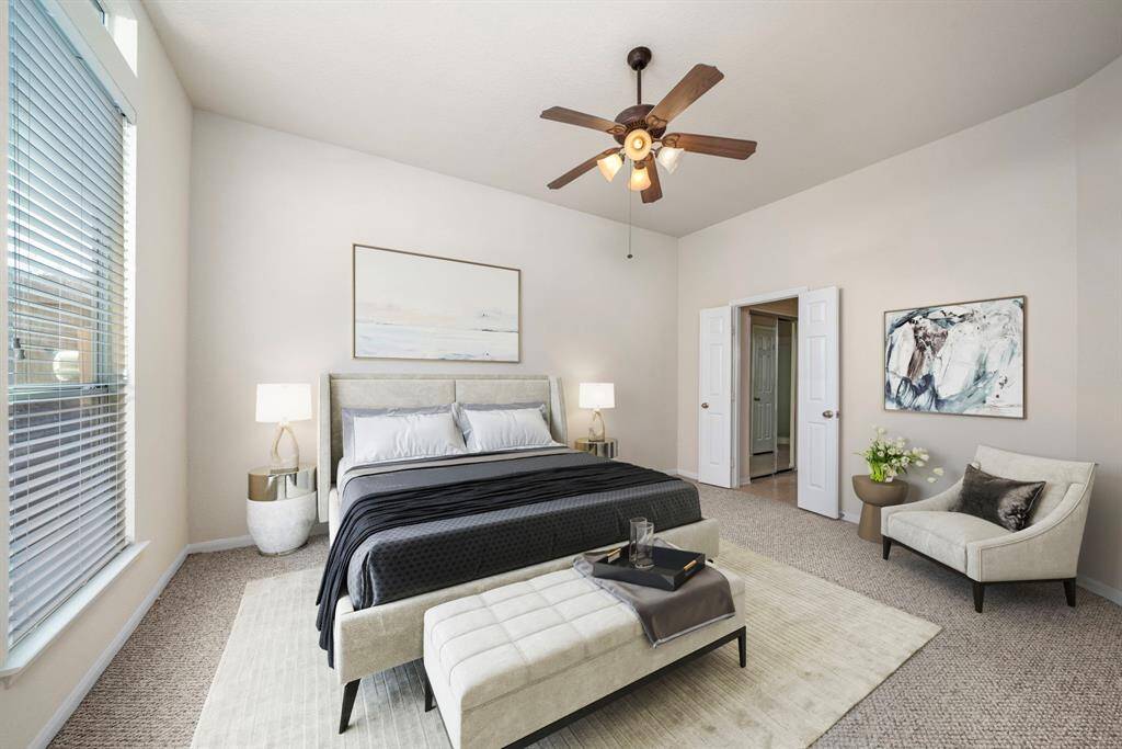 primary bedroom 1st floor virtually staged