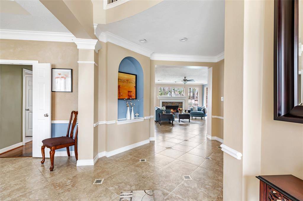 View as you enter the home. Flooring downstairs is tile or engineered hardwood - beautiful and easily maintained.