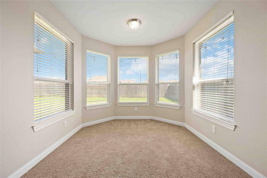 Bay windows in primary bedroom