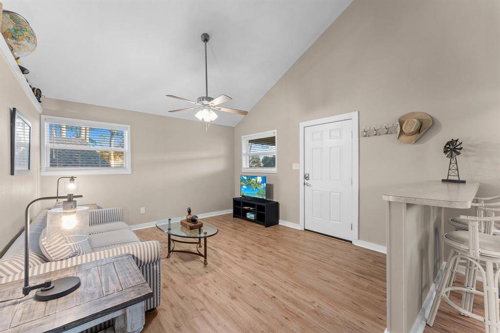 Living room in the guest space above the garage