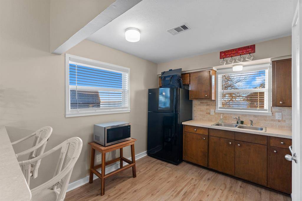 Garage guest space kitchen