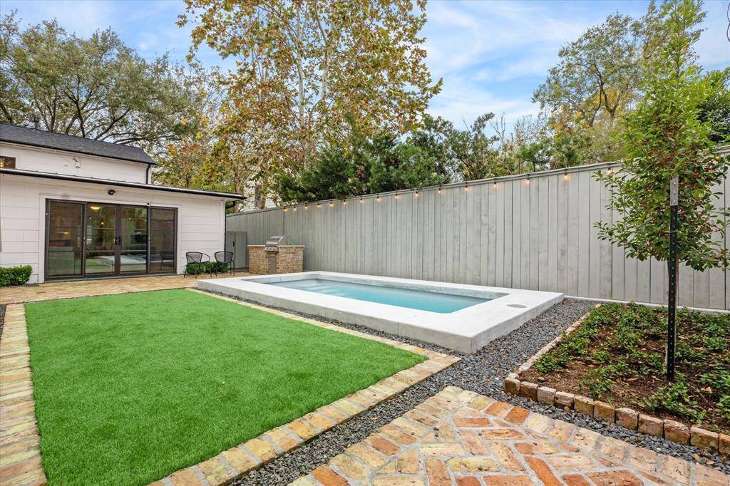 Backyard looking towards the family room