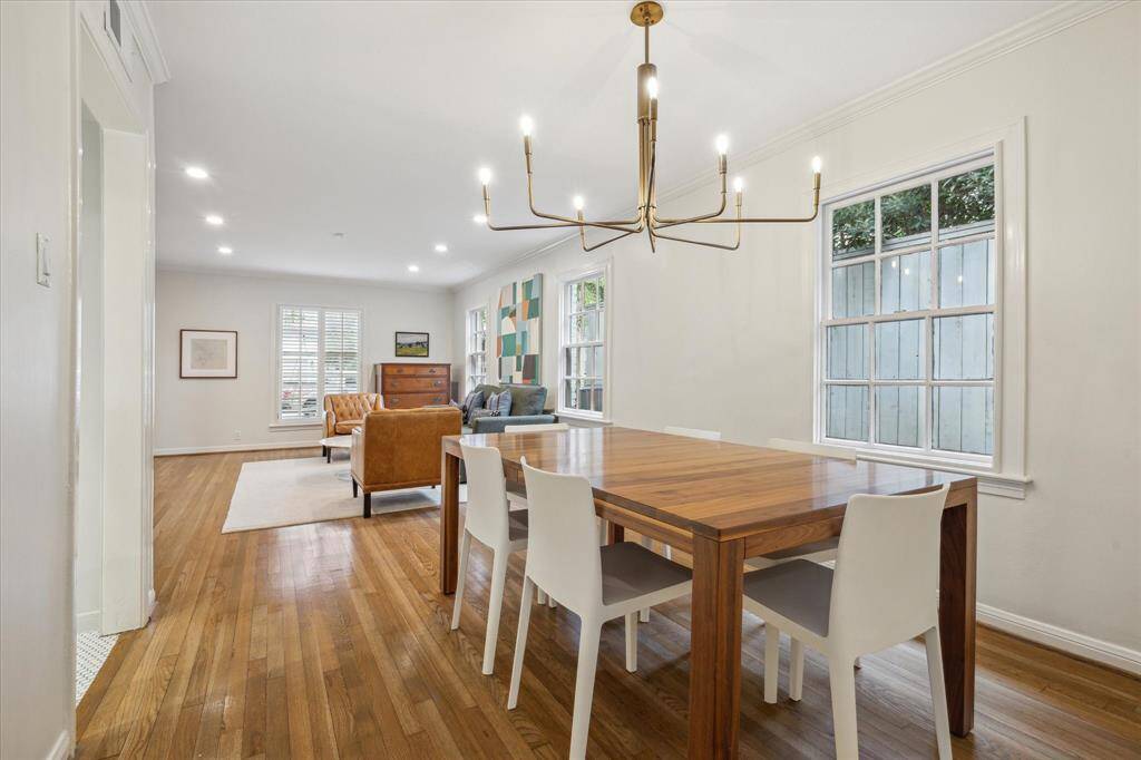 Formal dining room is open to the formal living room with tons of natural light!