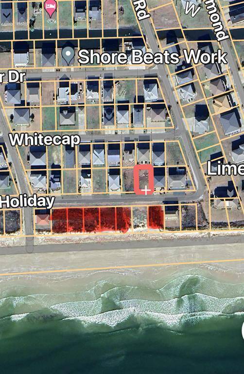 Lot with County Buy outs in front highlighted in red.