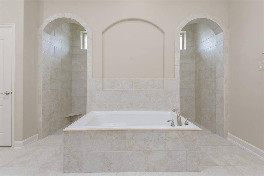 Enjoy soaking in this large tub