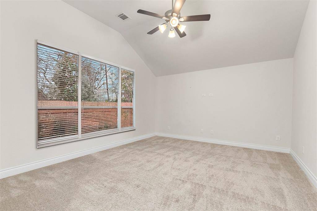 Flex room with French doors.