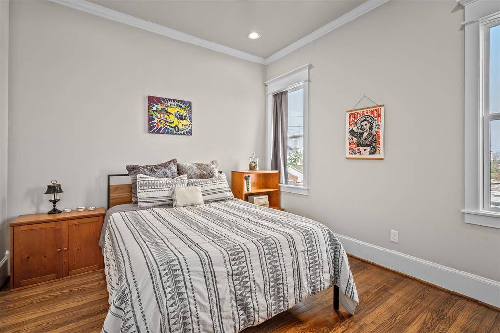 One of the four bedrooms this one is located on the 3rd floor.