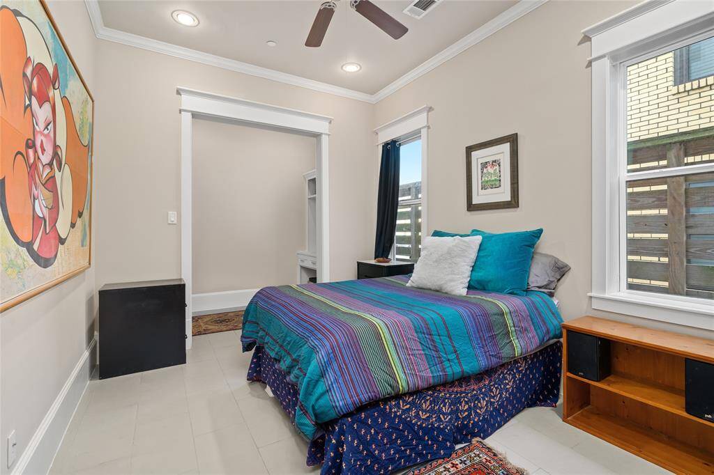 One of four secondary bedrooms this one located on the first floor.