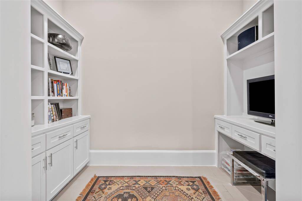 Office space located in the bedroom on the first floor.