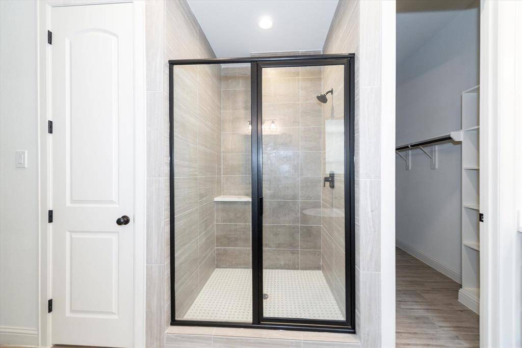 Walk in shower in primary bathroom