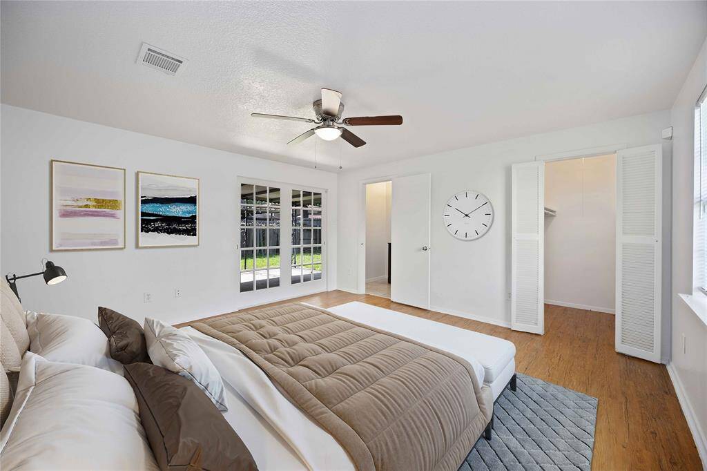 Primary bedroom is virtually staged