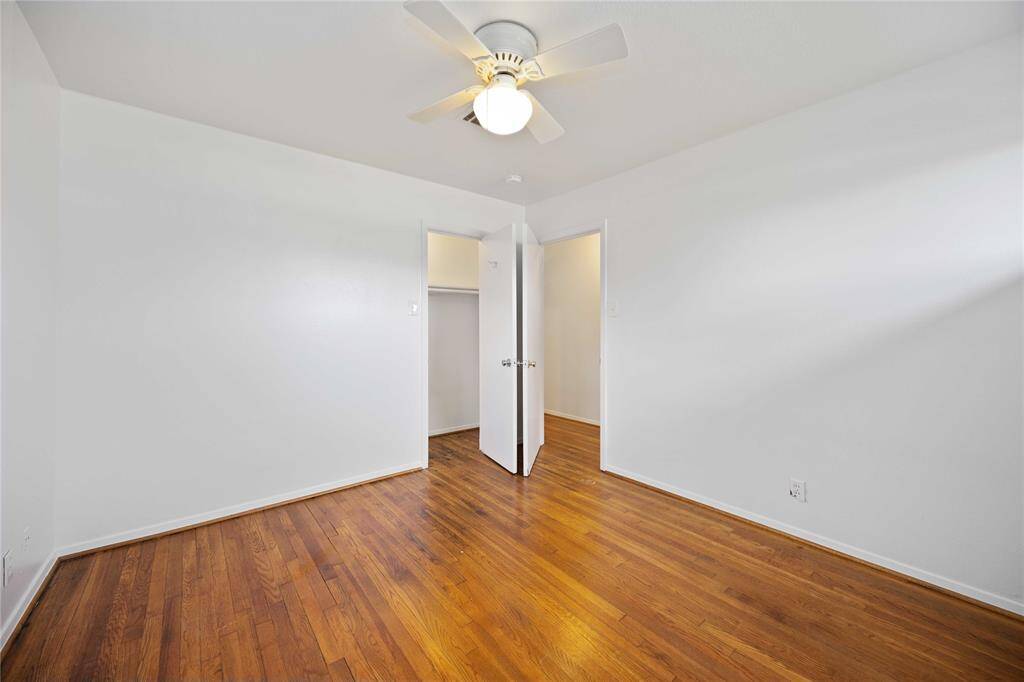 Guest bedroom is large with plenty of closet space