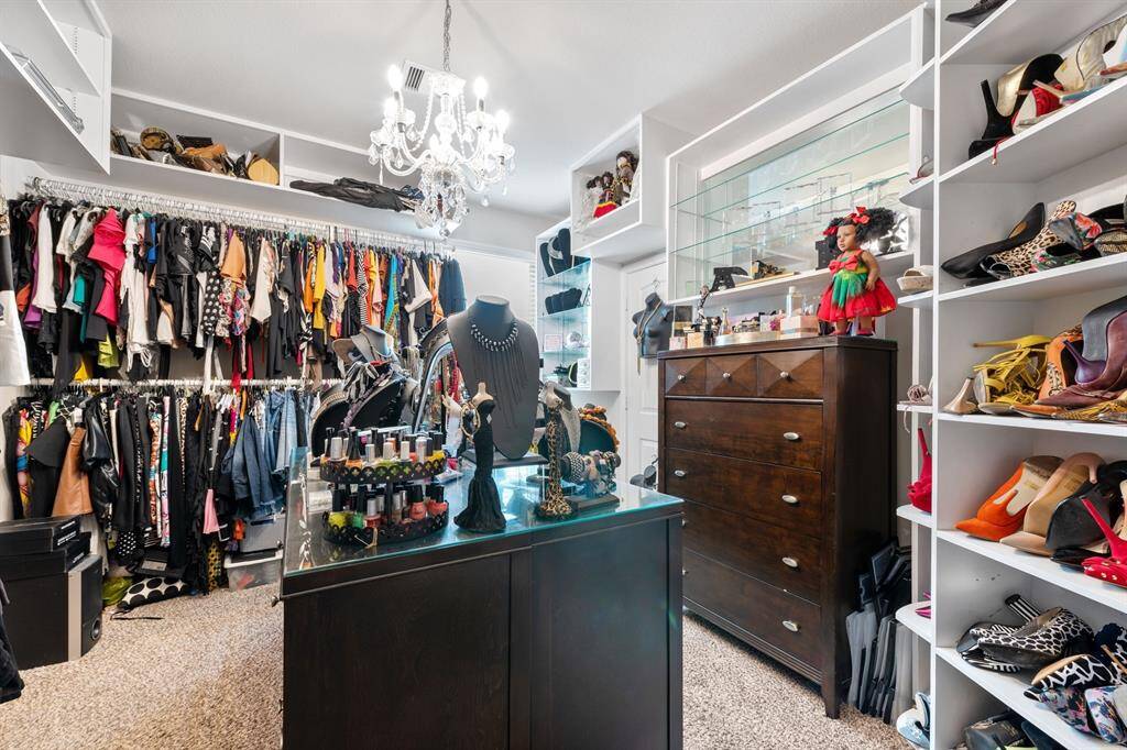 The owner converted one of the bedrooms into an additional closet space. This space was custom desiged for maximum organization. If you want a fourth bedroom down it could be converted back to a bedroom.