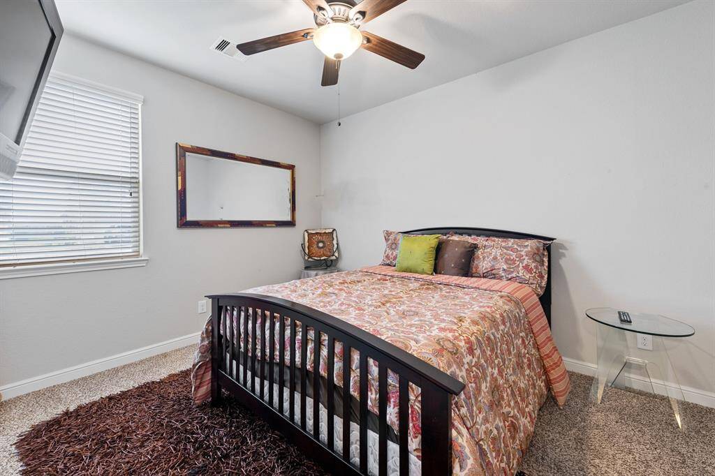 Spacious secondary bedroom split floor plan.