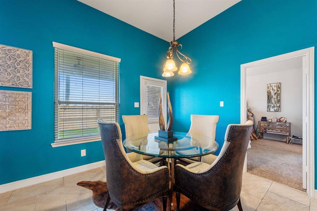The breakfast area is off of the kitchen.