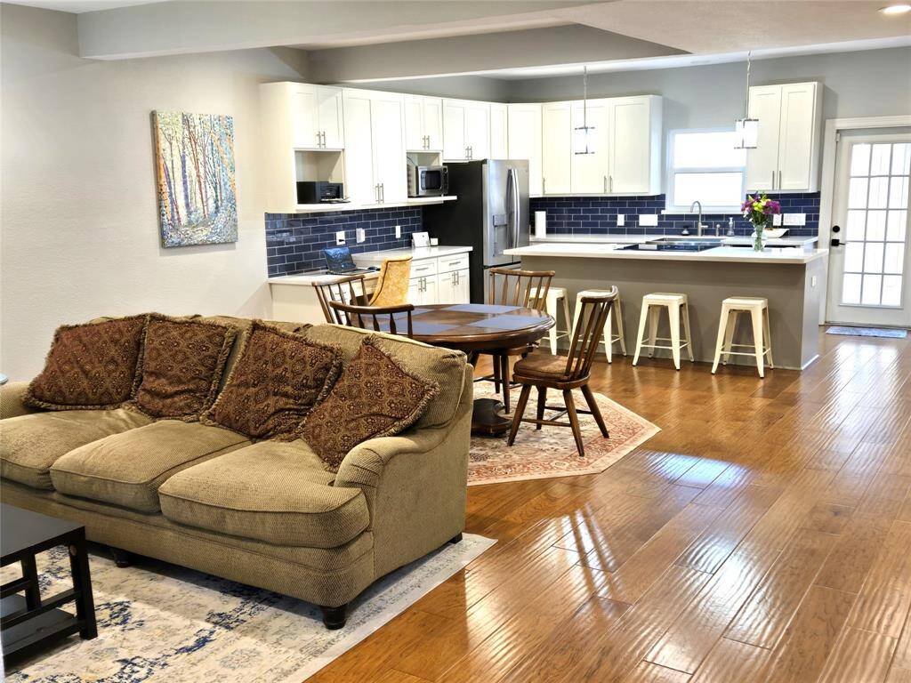 Totally open first floor will be great for visiting and entertaining