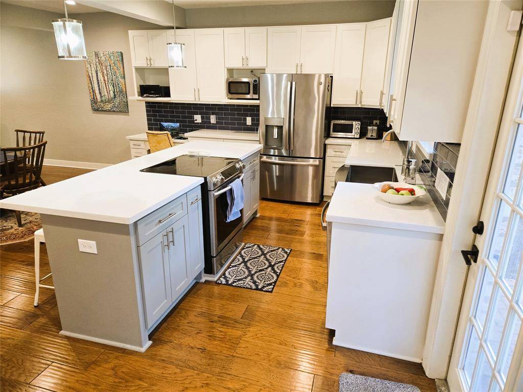 Large and open kitchen with giant island