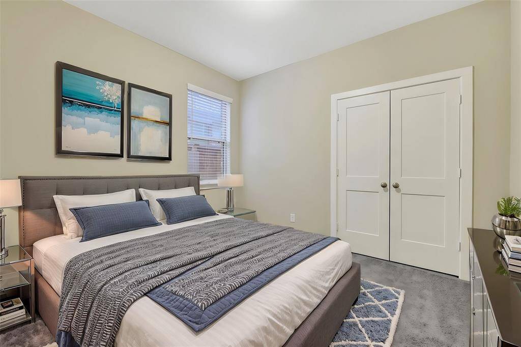 Secondary bedroom. This home has all new carpet just installed