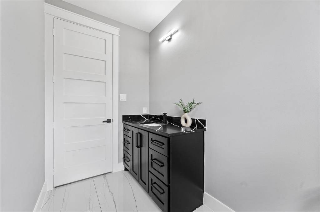 A functional and spacious laundry room available