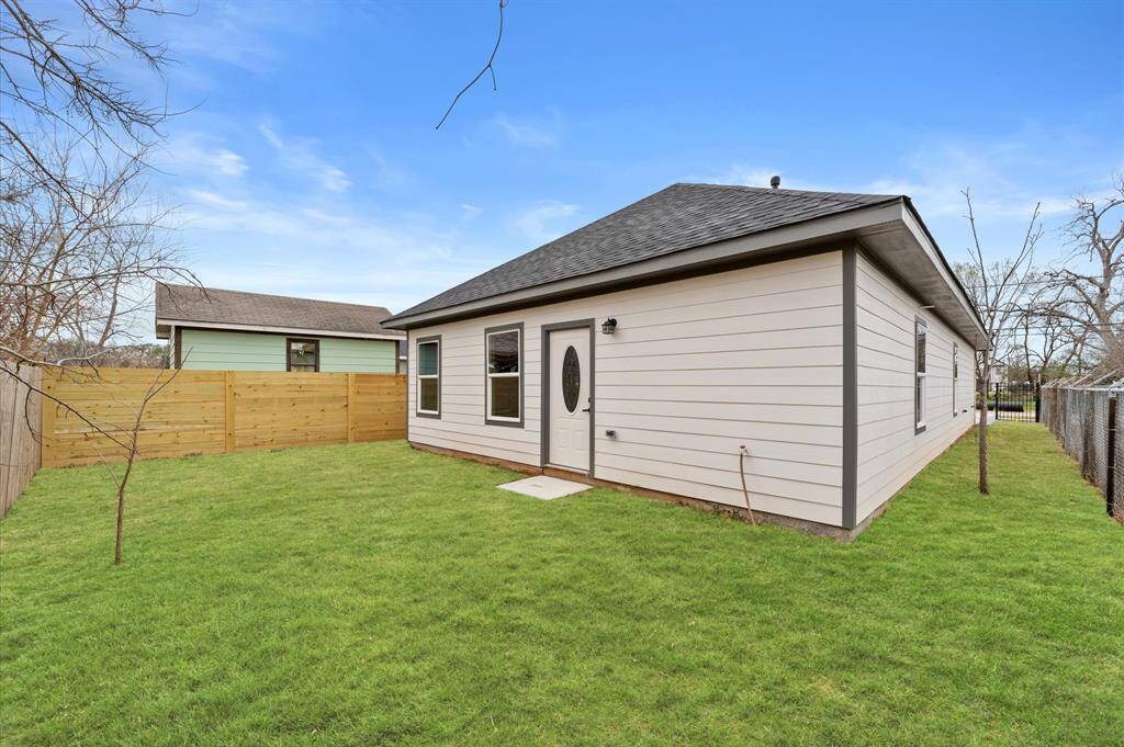A fenced yard provides privacy and security, perfect for pets, children, or enjoying your outdoor space.