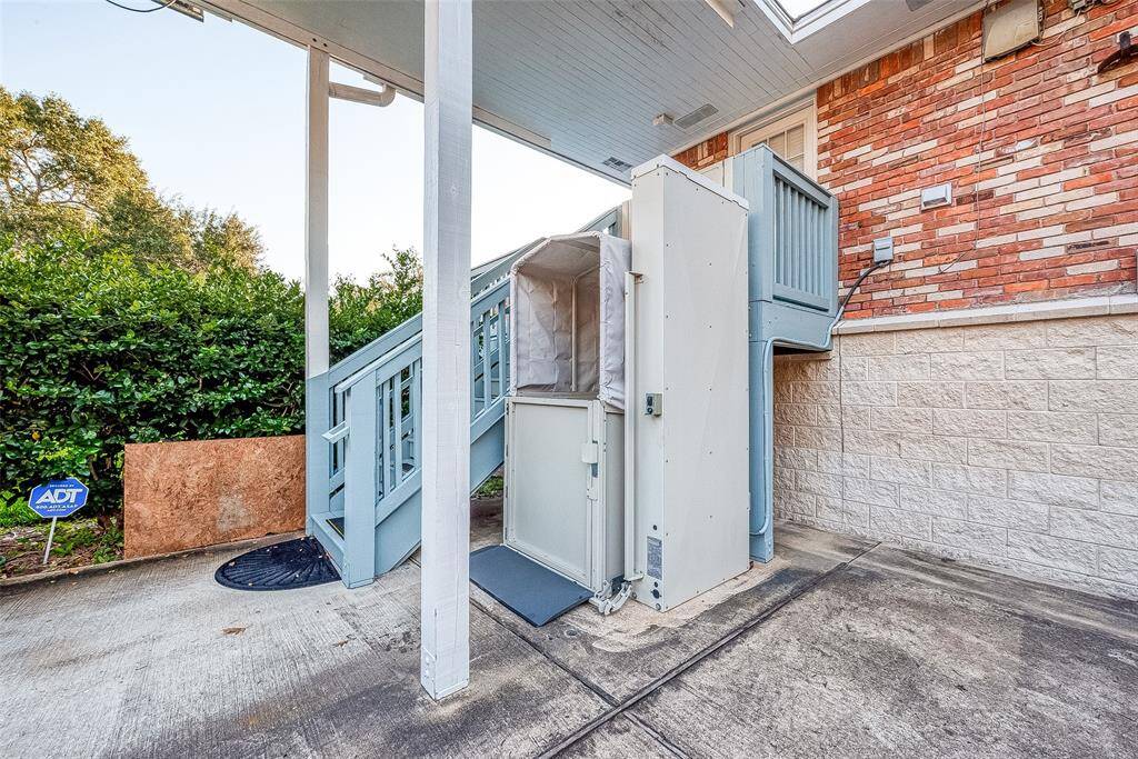 Electric lift brings you right up to the back door!