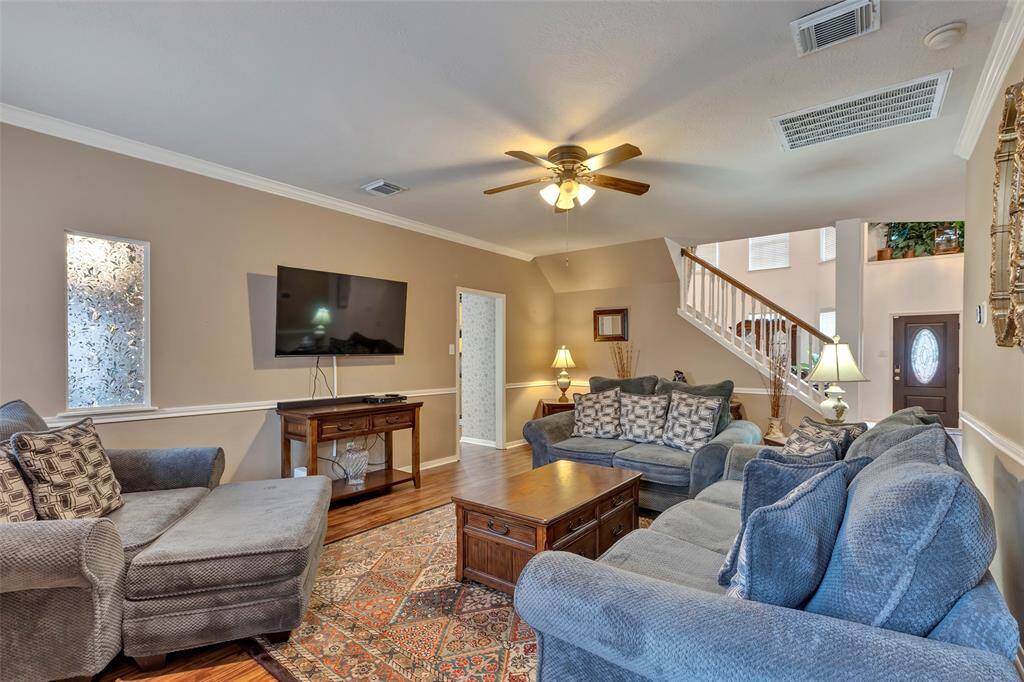 View of the family room.