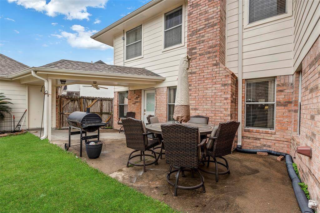 Nice size patio for cooking and relaxing.