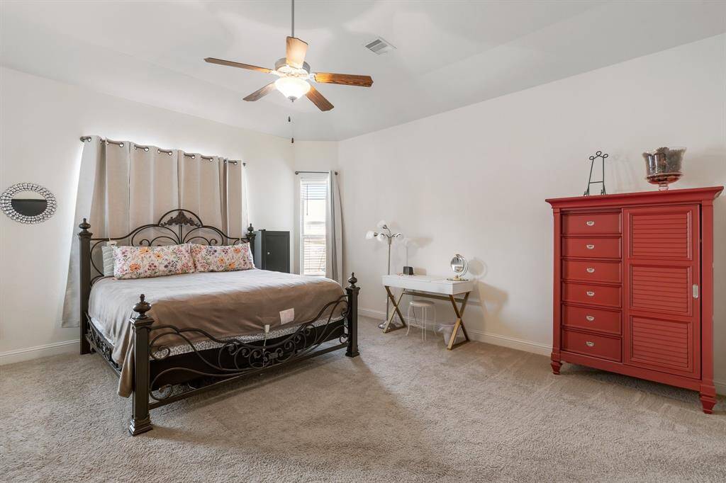 Charming coffee nook with ample cabinet storage.