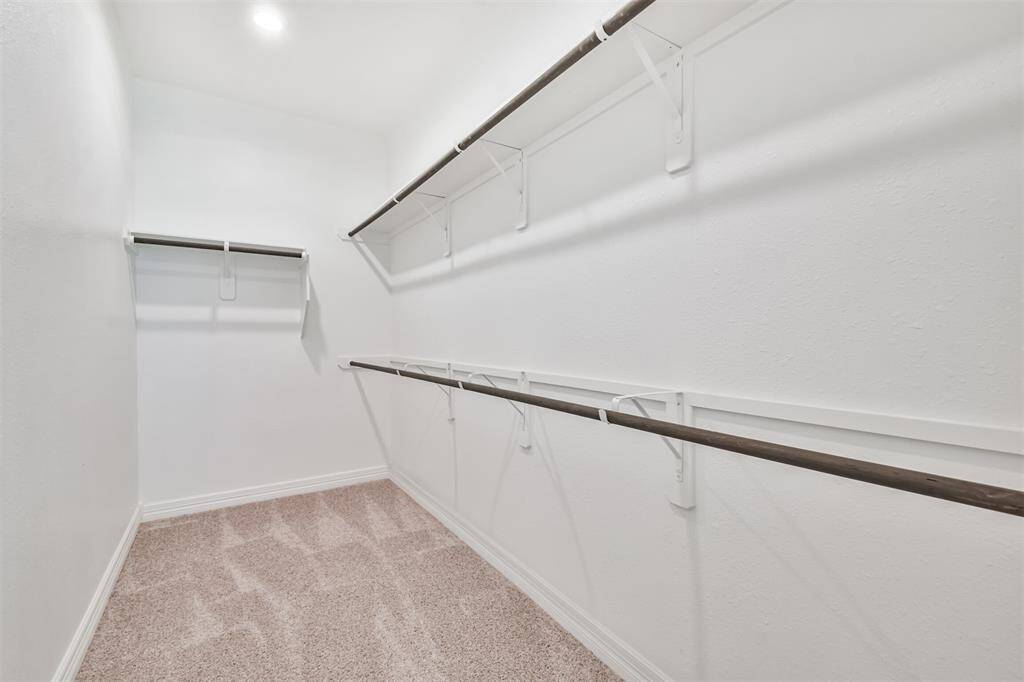 Two large master closets.