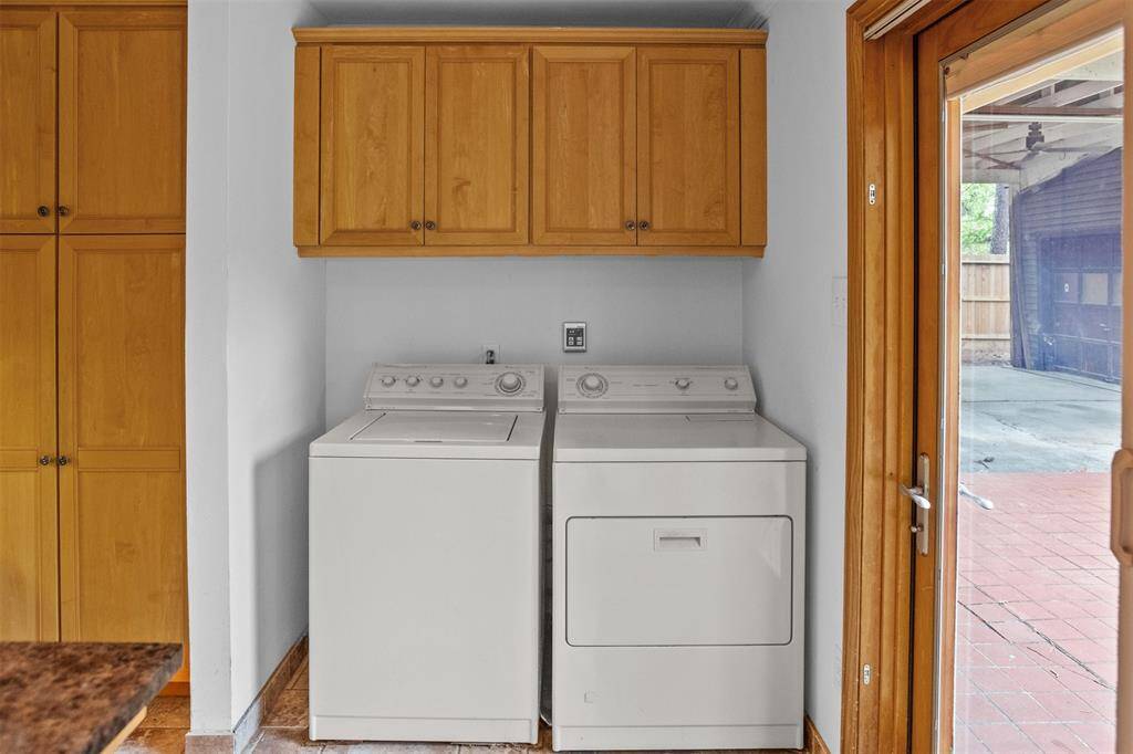 Washer and dryer included.