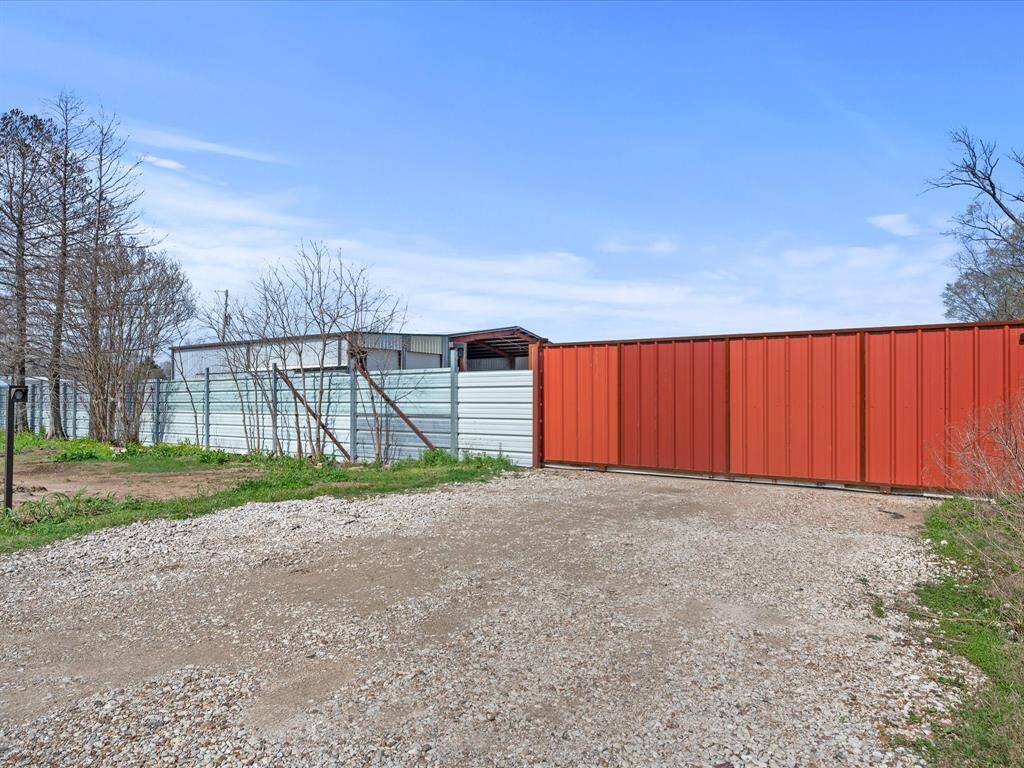 Gate to shop area
