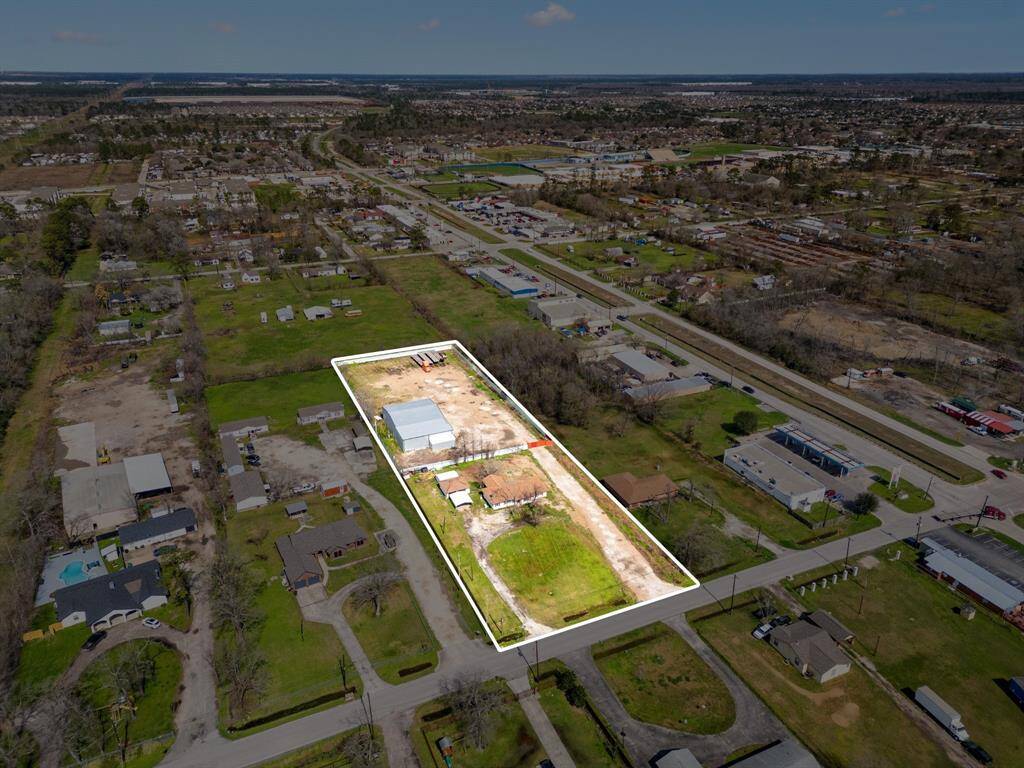 Aerial view of the property