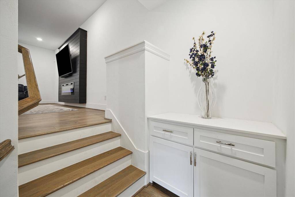 as you enter the 2nd level, custom built ins are throughout the home for maximum convenience.