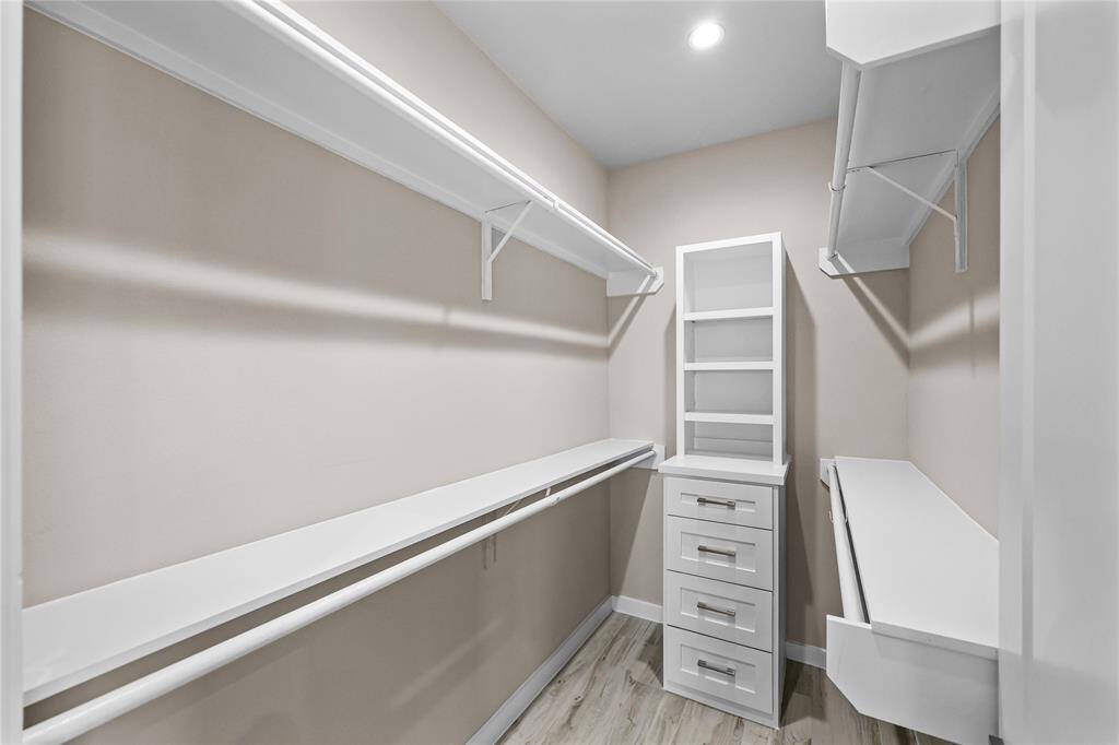Spacious walk-in closet