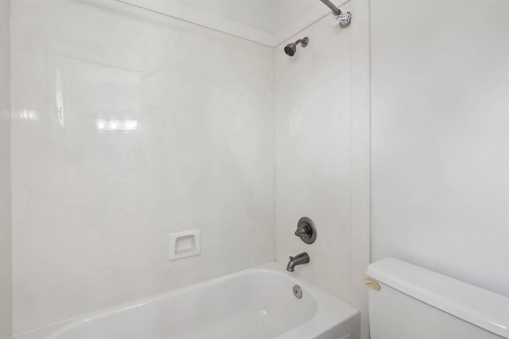 separate area for tub and toiler