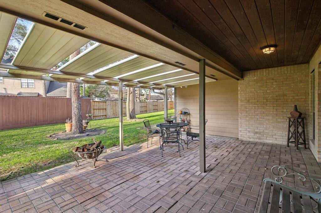 Large covered patio