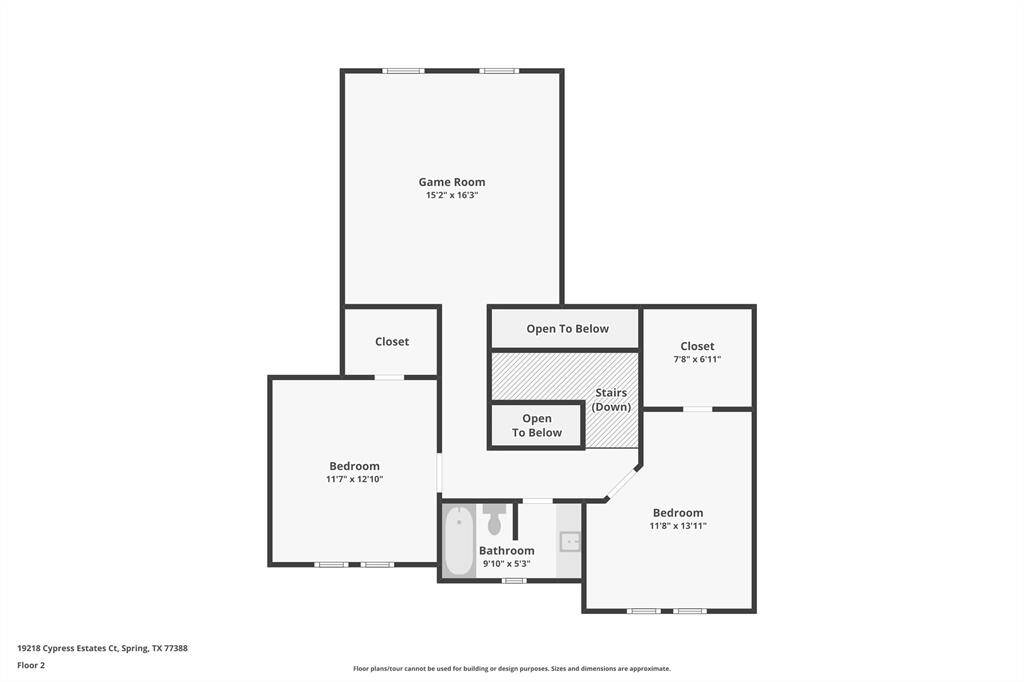 Floor plan upstairs