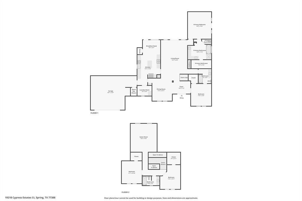 Floorplan up and down.  Be sure to click on 3D tour in listing.